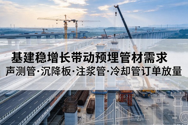 莫力达瓦基建稳增长带动预埋监测管材需求，声测管、沉降板、注浆管订单持续放量