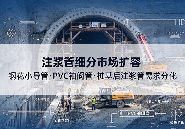 莫力达瓦注浆管细分市场扩容，隧道钢花小导管、PVC 袖阀管、桩基后注浆管需求分化